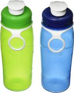 🌿 rubbermaid refill reuse: 2 pack, 20 oz chug bottle - green/blue - efficient & eco-friendly hydration solution logo