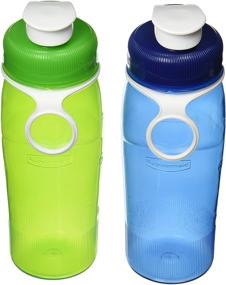 img 1 attached to 🌿 Rubbermaid Refill Reuse: 2 Pack, 20 oz Chug Bottle - Green/Blue - Efficient & Eco-Friendly Hydration Solution