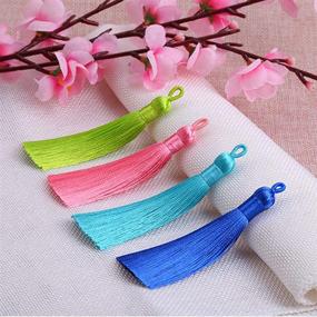 img 2 attached to 30pcs Mix Color Style Soft Silky Imitation Silk Tassels for Jewelry Making DIY Accessories (15 Pairs)