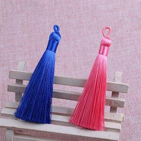 img 1 attached to 30pcs Mix Color Style Soft Silky Imitation Silk Tassels for Jewelry Making DIY Accessories (15 Pairs)