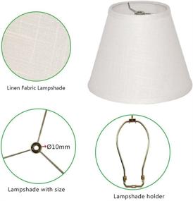img 2 attached to 🌟 White Small Lamp Shade for Table and Floor Lamps Replacement - Tootoo Star Barrel, 6x10x7.5 Inch, Fabric Cloth, Spider Model