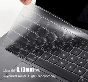 img 1 attached to 🖥️ Clear Ultra Thin Keyboard Cover for 2020 MacBook Pro 13" (M1) A2338, A2289, A2251 & 16" A2141 with Touch Bar & Touch ID - Protective Skin