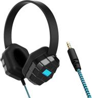 droptech b1 over-ear headphones: gumdrop's chew-proof tangle-free cord, classroom-friendly 3.5mm audio jack (75db/110db), perfect for students & kids - black, rugged design, plug & play, no microphone logo