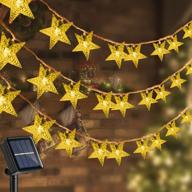 🌟 solar star string lights: 40ft 100 led outdoor christmas decorations with 8 lighting modes & ip65 waterproof – twinkle fairy lights for patio garden yard xmas wedding party логотип