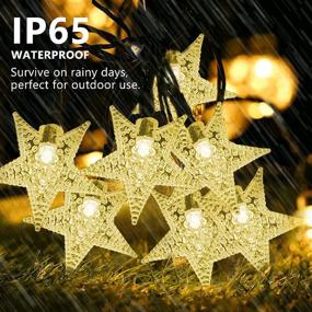 img 3 attached to 🌟 Solar Star String Lights: 40FT 100 LED Outdoor Christmas Decorations with 8 Lighting Modes & IP65 Waterproof – Twinkle Fairy Lights for Patio Garden Yard Xmas Wedding Party