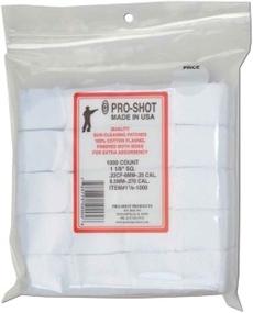 img 1 attached to Premium Pro-Shot Gun Cleaning Patches for .22-.270 Caliber - 1000 Count Pack