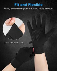 img 2 attached to Lapulas Anti Slip Windproof Outdoor Running Gloves