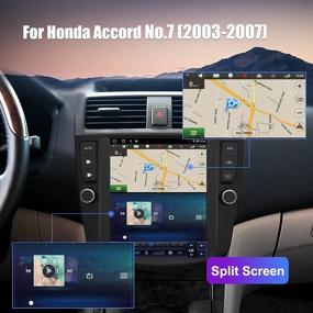 img 3 attached to 📱 9.7-дюймовый крупный вертикальный сенсорный экран автомагнитола для Honda Accord 7-го поколения 2004-2007 - Android 10.0 стерео с беспроводным Carplay, Android Auto, GPS, Bluetooth, WiFi, DSP - Поддерживает полную RCA заднюю камеру WiFi