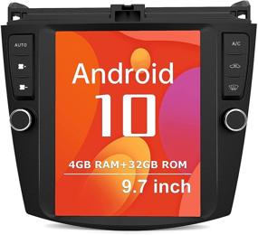 img 4 attached to 📱 9.7 Inch Big Vertical Touch Screen Car Radio for Honda Accord 7th 2004-2007 - Android 10.0 Stereo with Wireless Carplay, Android Auto, GPS, Bluetooth, WiFi, DSP - Supports Full RCA Backup Camera WiFi