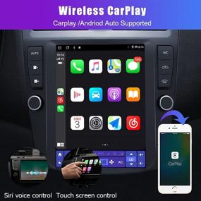 img 2 attached to 📱 9.7 Inch Big Vertical Touch Screen Car Radio for Honda Accord 7th 2004-2007 - Android 10.0 Stereo with Wireless Carplay, Android Auto, GPS, Bluetooth, WiFi, DSP - Supports Full RCA Backup Camera WiFi
