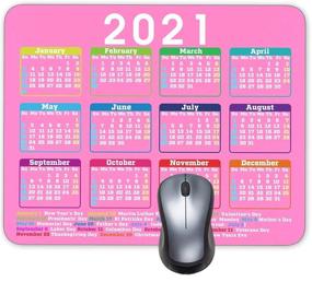 img 4 attached to 🗓️ 2021 Calendar High Definition Mouse Pad with Custom Font