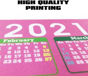 img 2 attached to 🗓️ 2021 Calendar High Definition Mouse Pad with Custom Font