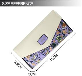 img 3 attached to Womens Leather Wallet Handbag Floral Women's Handbags & Wallets for Wallets