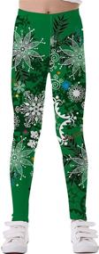 img 2 attached to Timemory Christmas Snowflake Leggings Tights: Festive Girls' Clothing for Stylish Legs