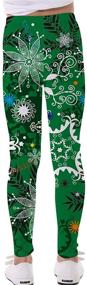 img 1 attached to Timemory Christmas Snowflake Leggings Tights: Festive Girls' Clothing for Stylish Legs