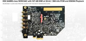 img 3 attached to 🔉 Enhanced Sound Blaster AE-7 PCIe Sound Card, Quad-Core Processor, 127dB DNR ESS SABRE-class 9018 DAC, Xamp Discrete Custom Bi-amp, Discrete 5.1/Virtual 7.1, Dolby, DTS Encoding - Black