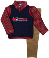 🎄 boys' holiday appliqued sweater by good lad – festive clothing for a stylish season logo