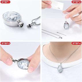 img 1 attached to 🦋 zeqingjw Butterfly Cremation Jewelry: Stainless Steel Keepsake Urn Necklace, Perfect Memorial Locket for Ashes