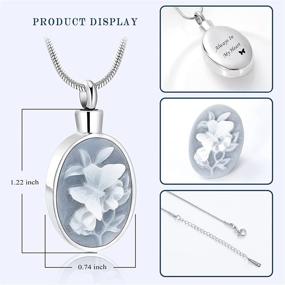 img 3 attached to 🦋 zeqingjw Butterfly Cremation Jewelry: Stainless Steel Keepsake Urn Necklace, Perfect Memorial Locket for Ashes