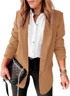 langwyqu womens casual open front blazers: stylish long sleeve work office jacket blazer logo
