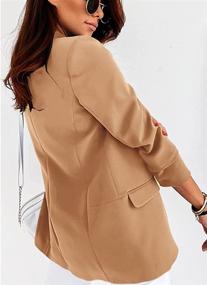 img 1 attached to Langwyqu Womens Casual Open Front Blazers: Stylish Long Sleeve Work Office Jacket Blazer
