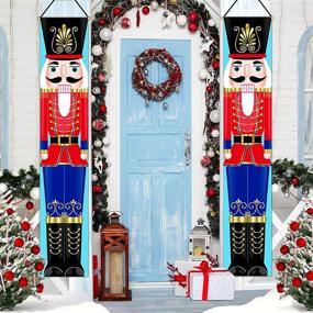 img 4 attached to Nutcracker Banner Christmas Decorations Exterior