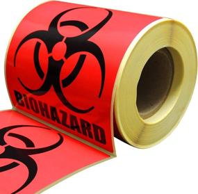 img 4 attached to Universal Self Adhesive Occupational Health & Safety Products with Biohazard Warning Labels