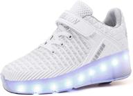 ylllu charging rechargeable sneakers 8099dan white boys' shoes : sneakers logo