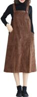 corduroy jumper overall dress for women - flygo women's clothing in jumpsuits, rompers & overalls logo