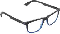 🕶️ hyperx spectre stealth gaming eyewear - blue light blocking glasses with uv protection, acetate frame, stainless steel temples, crystal clear lenses - square medium/large blue, includes microfiber bag and hard case logo