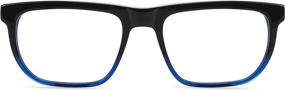 img 3 attached to 🕶️ HyperX Spectre Stealth Gaming Eyewear - Blue Light Blocking Glasses with UV Protection, Acetate Frame, Stainless Steel Temples, Crystal Clear Lenses - Square Medium/Large Blue, includes Microfiber Bag and Hard Case