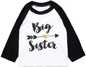 img 1 attached to 👚 Warmbaby Sister Toddler Sleeve T-Shirts for Girls in Tops, Tees & Blouses