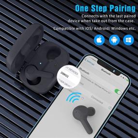 img 2 attached to 🎧 QCC Bluetooth 5.2 TWS True Wireless Earbuds with Noise Cancelling, IPX8 Waterproof, Mic, CVC 8.0, Touch Control, Bass Sound - Grey