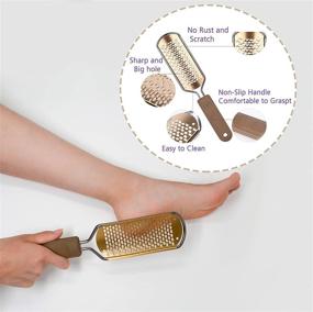 img 3 attached to 🦶 Serene Selection Pedicure Kit: Professional and Home Use Foot Scrubber, Callus Remover Scraper Tools, File, and Spa Supplies Set - Perfect for Dry Feet and Dead Skin Removal, Say Goodbye to Calluses!