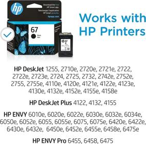 img 3 attached to HP 67 Original Black Ink Cartridge for HP DeskJet 1255, 2700, 4100 Series, ENVY 6000, 6400 Series, Instant Ink Eligible - 3YM56AN