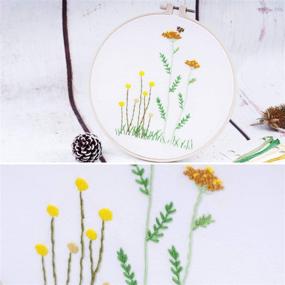 img 1 attached to Colorful Flower and Plant Embroidery Kits: Perfect Starter Sets for Beginners