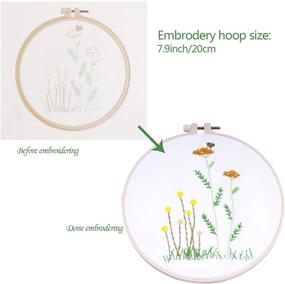 img 3 attached to Colorful Flower and Plant Embroidery Kits: Perfect Starter Sets for Beginners