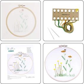 img 2 attached to Colorful Flower and Plant Embroidery Kits: Perfect Starter Sets for Beginners