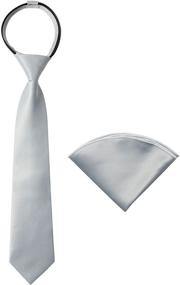 img 4 attached to 👔 SEO Optimized: Boys' Accessories - Spring Notion Zipper Necktie & Handkerchief