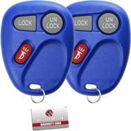 🔑 enhance your vehicle security: keylessoption replacement 3 button keyless entry remote control key fob - blue logo