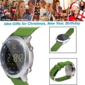 img 3 attached to Smart Watch For Men Women Waterproof Fitness Tracker With Pedometer SMS Call Reminder Sport Digital Watch Luminous Bluetooth Smart Watch Wrist Band Compatible With Android IOS Phones (Green)