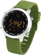 smart watch for men women waterproof fitness tracker with pedometer sms call reminder sport digital watch luminous bluetooth smart watch wrist band compatible with android ios phones (green) logo