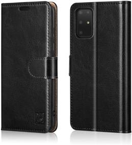 img 4 attached to 📱 Belemay Samsung Galaxy S20 FE 5G Wallet Case - Premium Cowhide Leather, RFID Blocking, Card Holder, Shockproof - Black