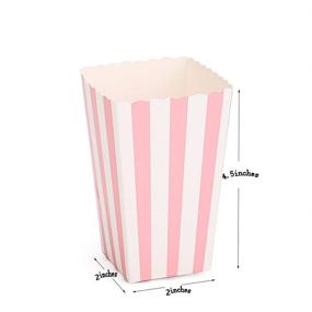 img 2 attached to 🍿 Delightful 30 Popcorn Boxes in Pink Trio - Polka Dot, Chevron, and Striped Assorted Designs: Perfect for Movie Theater Nights, Festivals, and Wedding Favors