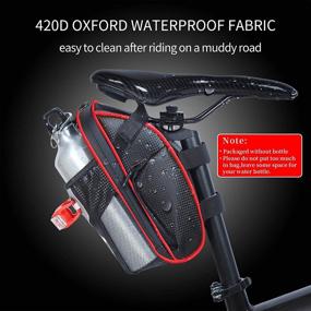 img 3 attached to GUQE Bike Seat Bag Waterproof With Water Bottle Pouch Bicycle Saddle Bag Under Seat Cycling Pack For Mountain Road Bikes Storage Bag