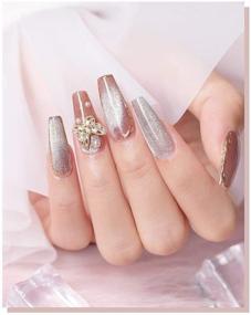 img 1 attached to 💅 Major Dijit 9D Wide Cat Eye Gel Nail Polish: Galactic Effect Magic Gel with Silver Glitter, 15ml - Velvet Nail Art Gel Polish with Auroras - UV LED