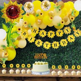 img 2 attached to Stunning 105-Piece Sunflower Birthday Decorations & Party Supplies Set: Sunflower Banner, Garland, Cake Toppers, Balloons - Ideal for Birthday, Wedding, Baby Shower