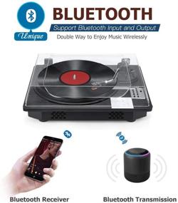 img 3 attached to Универсальный виниловый проигрыватель: Bluetooth с USB кодированием в MP3 и встроенными динамиками.