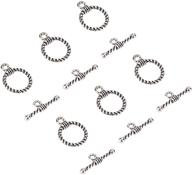 🔒 ph pandahall 20 sets 19mm tibetan antique silver toggle clasps: t-bar closure for necklace bracelet making logo