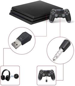 img 2 attached to 🎧 Wireless PS4 Bluetooth Adapter, Zamia PS4 PS5 Dongle Mini USB 4.0 Headset Adapter Transmitter Microphone Receiver - Supports A2DP HFP HSP